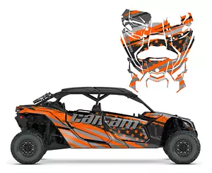 Can am Maverick X3 Max Kit de calcomanías gráficas personalizadas Speeding Flag #9056 naranja - Imagen 1 de 12