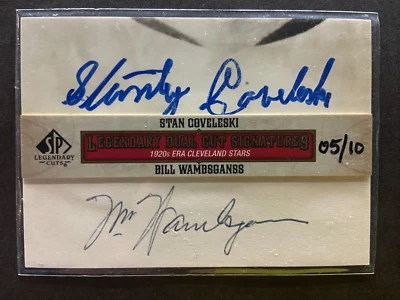 2011 SP Legendary Cuts Dual Signatures Auto Stan Coveleski & Bill Wambsganss /10 - Image 1 of 2