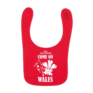 Rugger de rugby Six Nations unisex Come On Gales BIb para bebé - Imagen 1 de 2