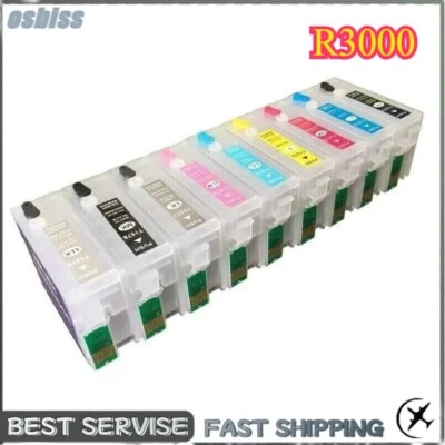 For Stylus Photo R3000 with ARC chip 157, 1Set Refillable empty Ink Cartridge - Image 1 of 4