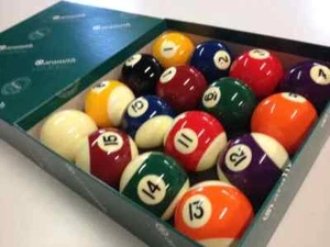 Aramith Premier Kelly Pool Balls 2 & 1/16 ” inch Phenolic Resin Man Cave Gift - Picture 1 of 19