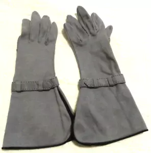 Vintage 50s/60s CRESCENDOE Gray Tailored 11” Gloves 7 1/2~beautiful - Picture 1 of 3
