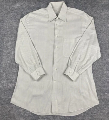 Ermenegildo Zegna Dress Shirt Mens 16 S Striped Long Sleeve Button Up - Image 1 of 4