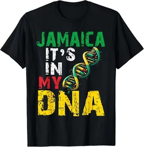Jamaican Heritage Flag Men Women Kids Jamaica It`s In My DNA T-Shirt - Picture 1 of 2