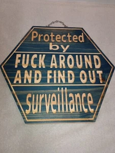 CNC Carved Wood Sign. - FAFO. - Picture 1 of 4