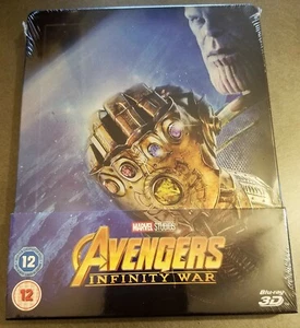 AVENGERS INFINITY WAR Blu-ray 3D + Blu-ray Zavvi Exclusive Limited Ed. STEELBOOK - Picture 1 of 6