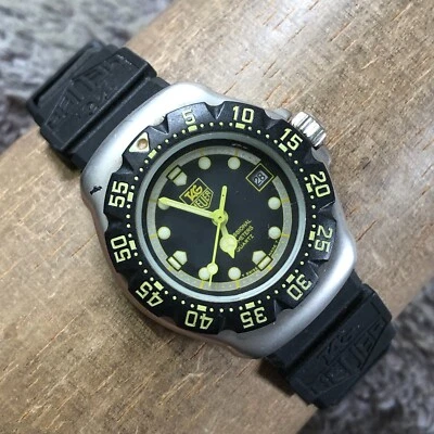 Reloj deportivo vintage TAG Heuer para mujer 200 metros goma cuarzo 28 mm 7 1/4" Foto 1 de 4