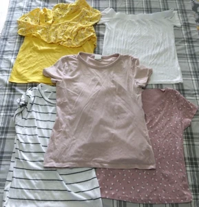 LOT of 5 Girls Tops Short Sleeve Size Medium Free Kisses H&M Pink Republic Arizo - Picture 1 of 8