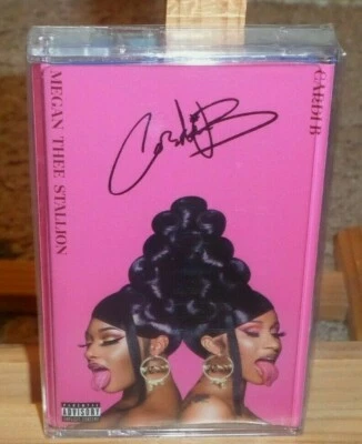 CARDI B & MEGAN THE STALLION WAP SIGN NEW CASSETTE SINGLE - Image 1 of 3