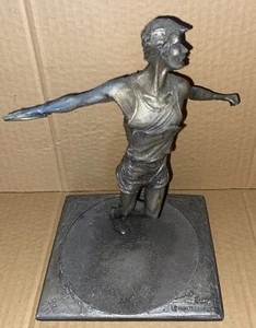 VINTAGE MARCEL JOVINE 1983 BARRETT COLEA 84 LA OLYMPIC DISCUS THROWER STATUE - Picture 1 of 6