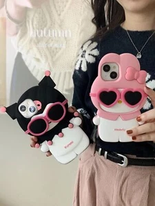 For iPhone 15 14 13 12 Pro Max 11 Cute Lovely Girls Cartoon Silicone Case Cover - Picture 1 of 12