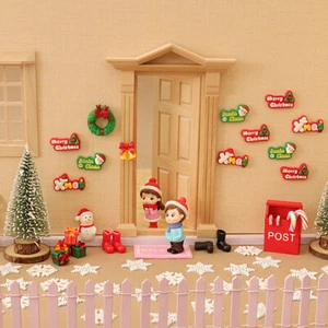 Christmas Figurines Dollhouse Ornament Home Decorations Deer Santa Claus Snow-mx - Photo 1/19