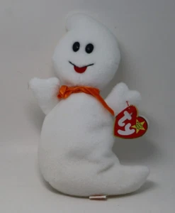SBOT Spooky the white ghost VINTAGE TY BEANIE BABY Plush toy - Picture 1 of 8