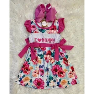 BRAND NEW WITH TAGS I ❤️ Mommy Floral Dress – Pink - Picture 1 of 1