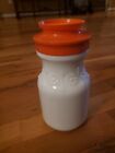 Vintage Tang Instant Drink Milk Glass Jar Embossed Daisies Orange Cap 1970s