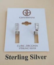 Giani Bernini Cubic Zirconia Sterling Silver Small Crystal Hoop Earrings