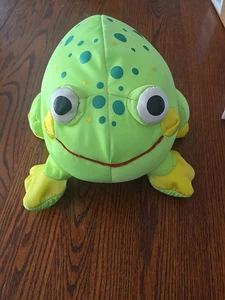 Selten Moshi grüner Frosch Plüsch Plumpez Kissen Mikroperlen Schaumstoffpellets Stofftier - Bild 1 von 17