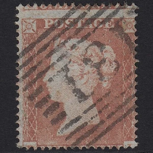O47_08 GB QV 1854 1d RED-BROWN SG17-C1(1) GU EDINBURGH 131 MISPERF - Picture 1 of 2
