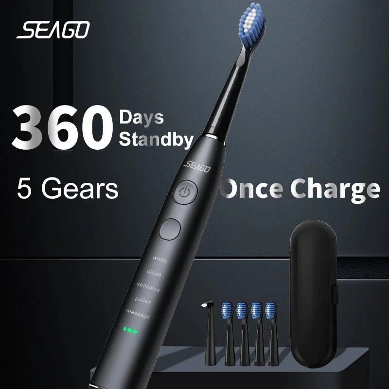 Seago Electric Sonic Toothbrush USB Rechargeable Adult - Image 1 of 4