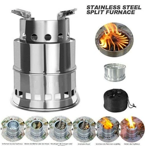 Holz Vergaser Ofen Kocher Camping Outdoor Survival Notkocher Wood Stove BBQ neu - Bild 1 von 1