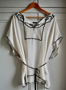 Massimo Dutti Embroidered Silk Blouse/Tunic Top, It 40, UK 10, - Picture 1 of 17