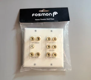 Fosmon Home Theater Wall Plate Standard 2-Gang Gold Plated Copper Sealed - Picture 1 of 2