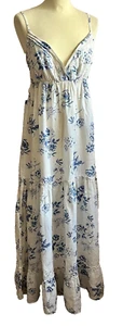 *120% Lino* Strappy Maxi Dress Boho IT42 UK10 NWT RP £229 - Picture 1 of 14
