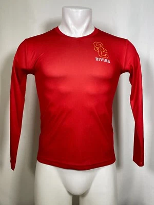 USC Trojans Diving Long Sleeve Crew Neck Red T-Shirt Men's XS - Image 1 of 4