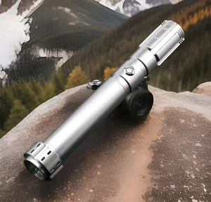 Star Wars Silver Color Metal Heavy Dueling Lightsaber Empty Hilt - Picture 1 of 7