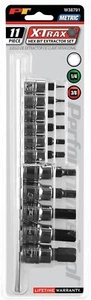 PERFORMANCE TOOL W38791 11 PC X-TRAX METRIC HEX BIT EXTRACTOR SET (1/4 & 3/8 DR) - Bild 1 von 2
