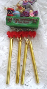 Vintage Weihnachten - KEEP CHRISTMAS IN YOUR HEART WINDSPIEL - SCHAUKELPFERD - Bild 1 von 3