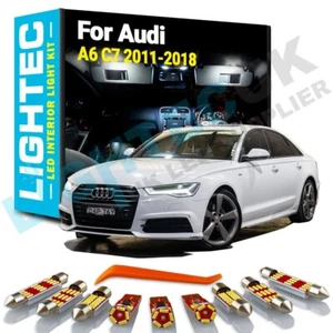 Audi A6 C7 2010+ 💎 PREMIUM 💎 14pc White LED Interior Light Bulb Upgrade Kit - Picture 1 of 4