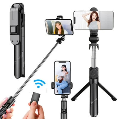 Selfie Stick Tripod Stand w/ Integrated Remote for 4"-7" iPhone and Android - Image 1 of 4