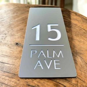 Modern Door Numbers Personalized House Address Signs for Outdoor Display - Picture 1 of 2