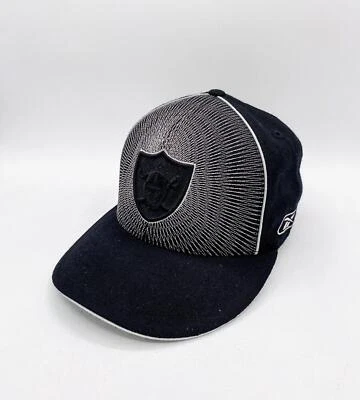 Sombrero de colección Oakland Raiders SPIDERWEB ajustado para hombre talla 7 3/4 negro Reebok Y2K Foto 1 de 4