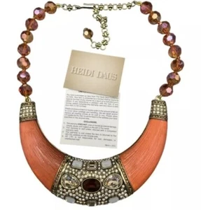 Heidi Daus Say it With Style Orange Crystal Accent Necklace - Picture 1 of 4