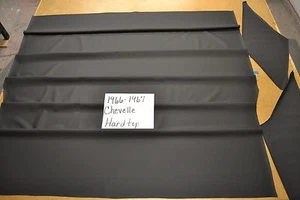 1966 66 1967 67 CHEVELLE & SS 2 DOOR HARDTOP BLACK TIER GRAIN HEADLINER USA MADE - Picture 1 of 3