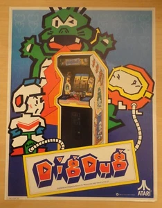 Dig Dug Video Arcade Machine Flyer Original Atari Brochure - Picture 1 of 2