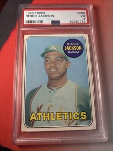 1969 Topps Reggie Jackson Rookie RC PSA 3 Athletics #260 - Picture 1 of 2