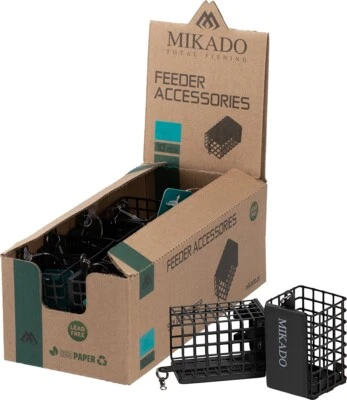 10 X MIKADO FUTTERKORB FEEDER-SQUARE MIT BODEN KORB PROFI BLEIFREI FUTTERKÖRBE - Bild 1 von 4