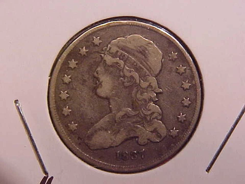 1837 CAPPED BUST QUARTER - SMALL BAG MARKS - VF - SEE PICS! - (X1375) Cover