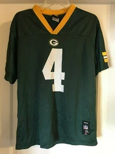Green Bay Packers Brett Favre #4 (Jugend XL) NFL Spielertrikot dunkelgrün & gold - Bild 1 von 6