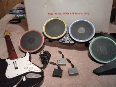 Guitar Hero 2008 Camisa Negra Vintage Grande Videojuego Promo Foto 1 de 2