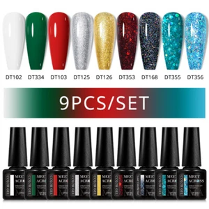 Meet Across Christmas Salon Kits Rose Gold UV Gel Nail Polish Base Top Varnish - Picture 1 of 44