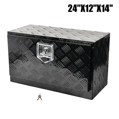 18"/24"/30"L X12"W X14"H Underbody Aluminum Tool Box Truck Trailer Bed Toolbox - Image 1 of 4