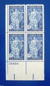Sc # 1082 ~ Plate # Block ~ 3 cent Labor Day Issue - Picture 1 of 1