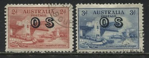 Australia 1932 2d and 3d Sydney Bridge overprinted Officials nice CTO used - Picture 1 of 1