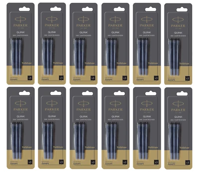 36 x recharges de cartouches d'encre noires Parker pour stylo plume Aster Vec... - Photo 1/4