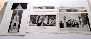 Set of 8 1930's Souvenir 9-1/2" x 12" Black & White Photos HAVANA CUBA CATHEDRAL - Picture 1 of 8