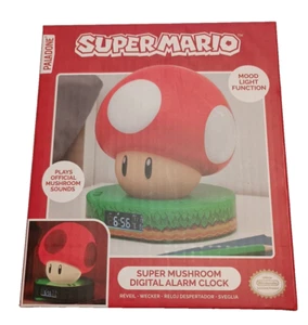 Super Mario Super Mushroom Digital Alarm Clock Mood Light New In Box Paladone - Picture 1 of 3